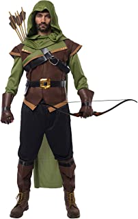 Photo 1 of Renaissance Robin Hood Deluxe Men Costume Set Made of Leather for Halloween Dress Up Party
