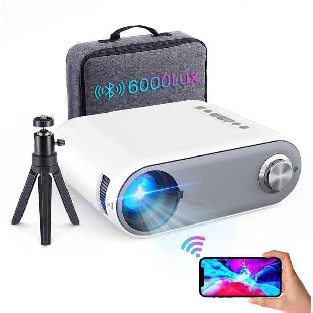 Photo 1 of VictSing Mini WiFi Projector Bluetooth, [Bag & Tripod ]2021 Portable Projector 600 LM HD 1080P Supported, Outdoor Projector Home Movie Projector
