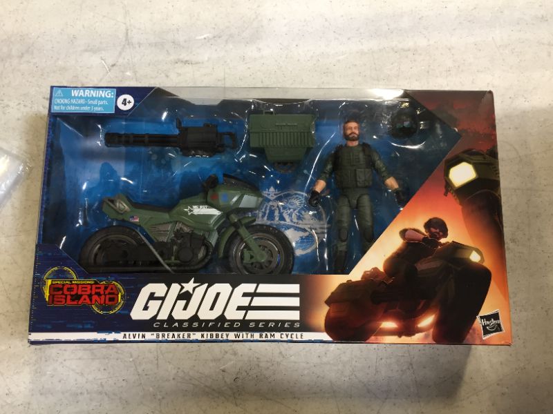 Photo 1 of G.I. Joe Classified Series Alvin "Breaker" Kibbey with RAM Cycle
