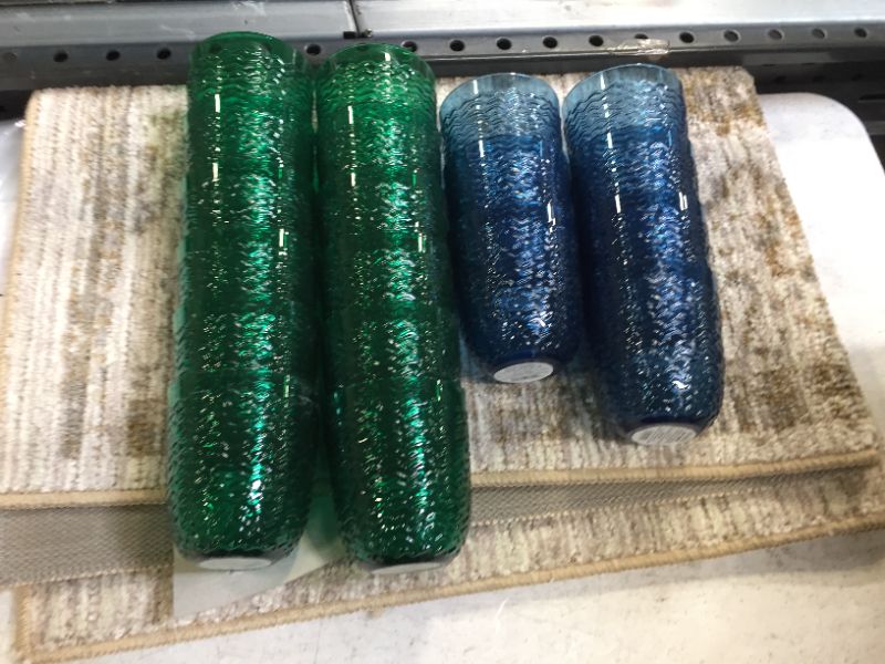 Photo 2 of 19x 13oz Plastic Wave Texture Tall Tumbler - Opalhouse™
Color: Blue and Green