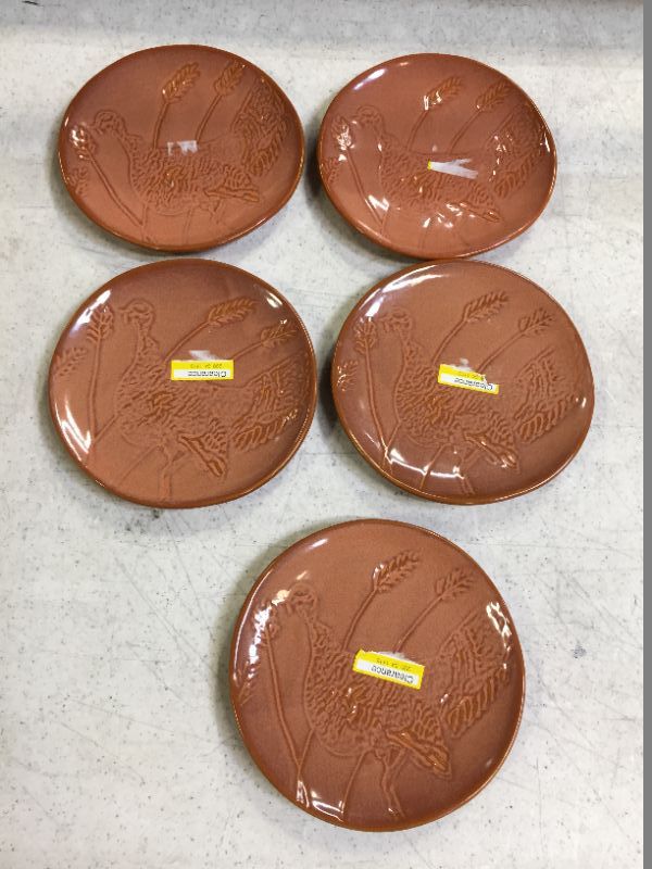 Photo 2 of 5X 6" Stoneware Turkey Dessert Plate - Threshold™ in 2021 | Fall tableware, Turkey desserts, Tableware