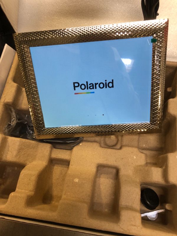 Photo 2 of 8" WiFi Digital Photo Frame Textured Metal Silver - Polaroid
