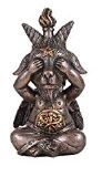 Photo 1 of  Sitting See Hear Speak No Evil Sabbatic Goat Headed Horned King Baphomet 4" Tall Collectible Resin Figurine ONLY ONE STATUE 