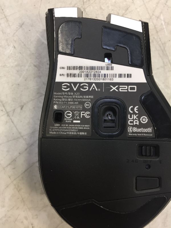 Photo 3 of EVGA X20 Gaming Mouse, Wireless, Black, Customizable