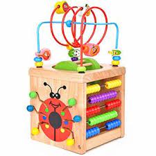 Photo 1 of BATTOP Activity Cube Toys Wooden Bead Maze Deluxe Multi-Function Educational Toy 3 Year Old Toy for Toddler