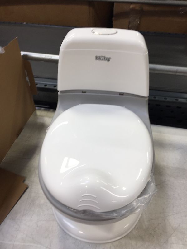 Photo 1 of Nuby My Real Potty Training Toilet with Life-Like Flush Button & Sound for Toddlers & Kids, White