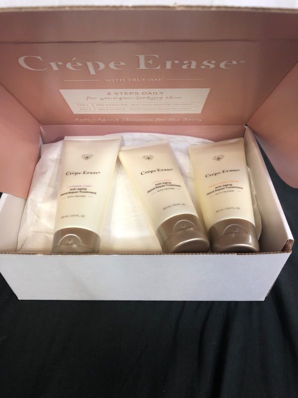 Photo 3 of Crepe Erase – Anti Aging Hand Repair Treatment – TruFirm Complex – 3-Pack Set – Assorted Fragrances – Travel Size/3 Ounces Each