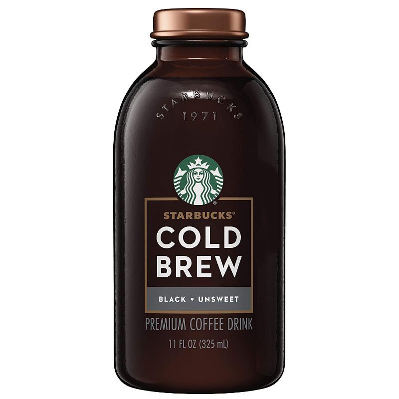 Photo 1 of Starbucks Cold Brew Coffee, Black Unsweetened, 11 oz Glass Bottles, 6 Count
EXP 08/23/21