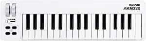 Photo 1 of midiplus AKM320 32 key MIDI Keyboard Controller, white