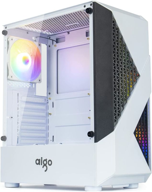 Photo 1 of aigo A01 pc Desktop Computer case with 12cm RGB Fan Dustproof pc Gamer