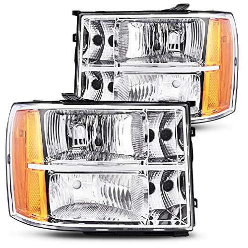 Photo 1 of 2007-2014 Sierra Headlight Assembly by ADCARLIGHTS - Headlights for 07-13 GMC Sierra 1500/07-14 GMC Sierra 2500HD 3500HD Headlamp Replacement