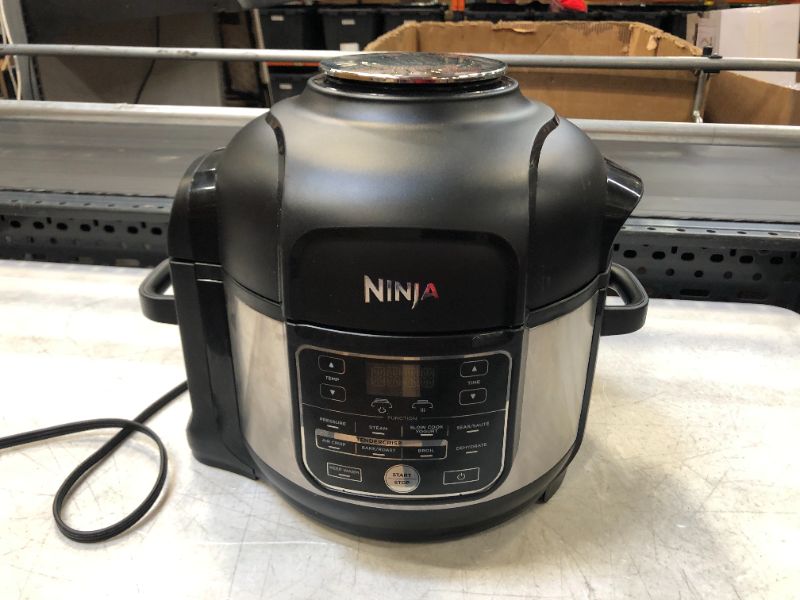 Photo 2 of Ninja OS301  Pressure Cooker and Air Fryer with Nesting Broil Rack, 6.5 Quart, Stainless Steel
