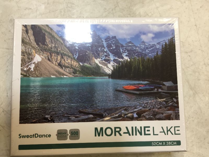 Photo 2 of Jigsaw Puzzles 500 Piece for Adults and Kids,Large Jigsaw Puzzle Moraine Lake,Family Games
