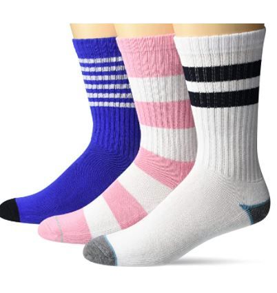 Photo 1 of Goodthreads Men's 3-Pack Striped Ribbed Crew Sock - 8-12 
