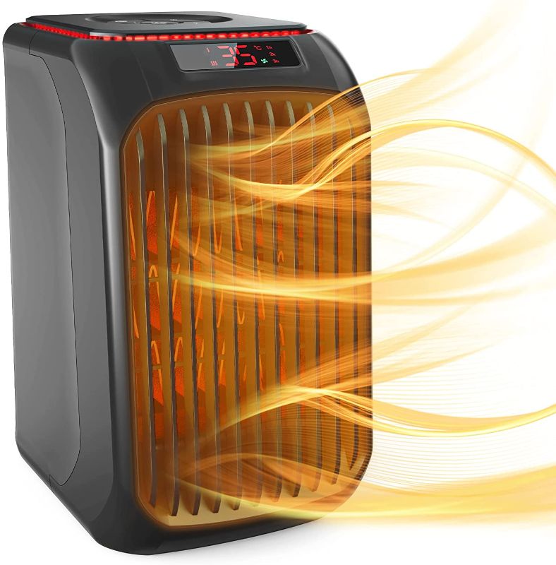 Photo 1 of Space Heater- Electric Portable Heater with Timer, Ceramic Small Desk Heater with 3 Modes, 8h Timer, Led Display, Safety Protection, Compact Space Heater for Indoor Use, Bedroom, Office
