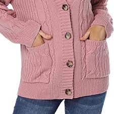 Photo 1 of Fuinloth Women's Cardigan Sweater, Oversized Chunky Knit Button Closure with Pockets ( size m ) 