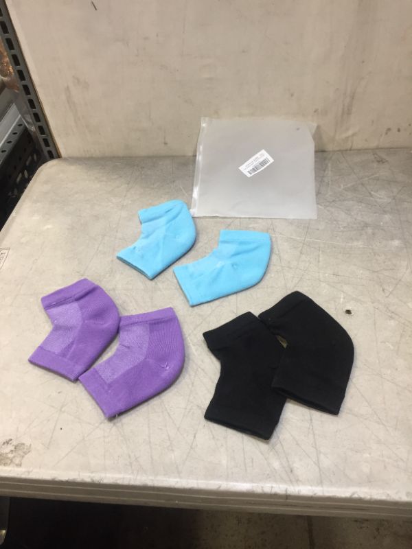 Photo 2 of 3 pairs moisturizing socks set ( black, blue, purple ) 