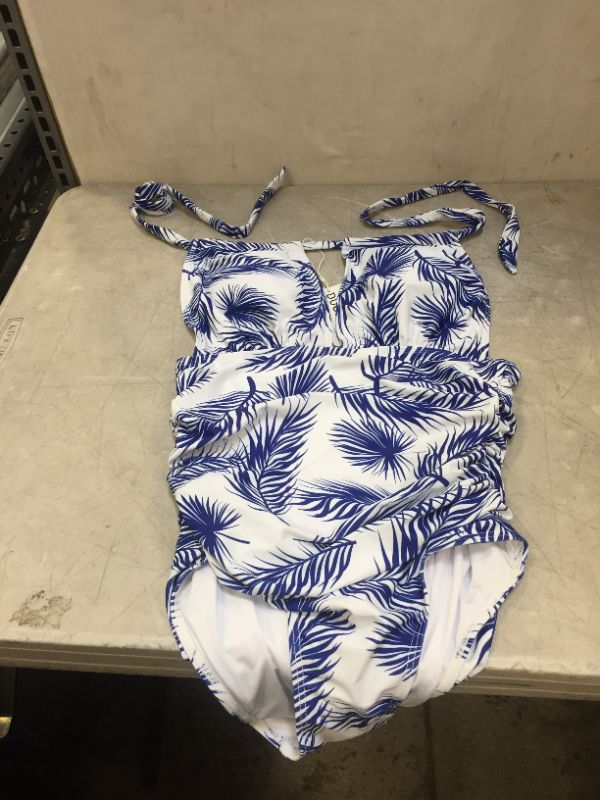 Photo 1 of size small womens blue and white swimsuit 