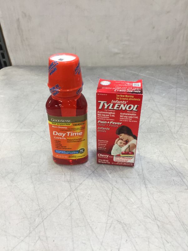 Photo 2 of 2 pack medicine exp- Tylenol ( 03/2022 )  daytime cold and flu ( 03/2022 ) 