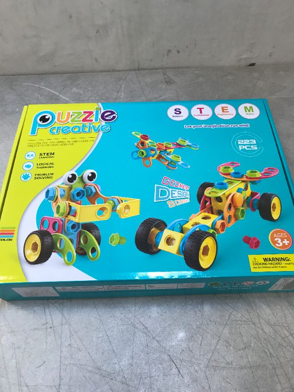 Photo 1 of HItiejoy STEM Toys Building Blocks 223 Pcs Kids Activities kit Construction Set, Stem Learning Blocks Set Educational Engineering Kits for 3 4 5 6 7 8 9 Year Old Boys and Girls Birthday Gift
