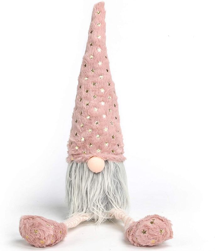 Photo 1 of Christmas Gnomes Plush Pink Gnome – Gnomes Plush for Christmas Decorations,Christmas Gnomes Plush Holiday Decorations,Swedish Christmas Gnome Decor tomte Nisse 27 inch Pink Long Leg
