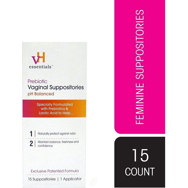 Photo 1 of (3 Pack) vH essentials pH Balanced Vaginal Suppositories - 15 count Box
