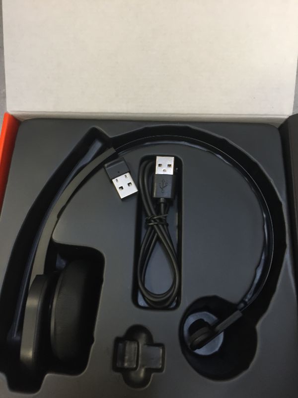 Photo 2 of TaoTronics Trucker Bluetooth Headset with HD AI Noise Cancelling Microphone, Wireless Headset for Cell Phone, Skype, Truck Driver, Call Center, 34 Hours Playtime
