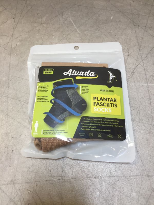 Photo 1 of Alvada Plantar Fasciitis Support Compression Socks Foot Sleeves - Comfortable Arch Support - Quick Pain Relief, Reduced Soreness, Faster Recovery 1 Pair
