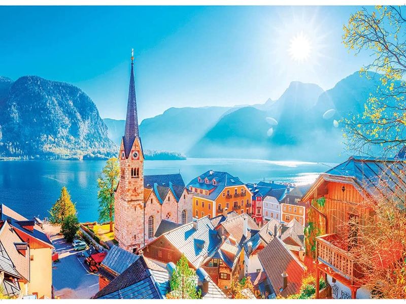 Photo 1 of 1000 Piece Puzzles for Adults,Puzzle 1000 Pieces,Difficult Jigsaw Puzzle for Adults Teenagers Lakeside Village