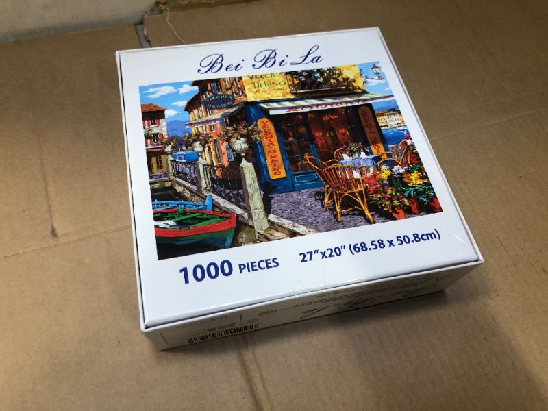 Photo 1 of 1000 Piece Puzzles for Adults Kids | VteePck Puzzle Pier Tavern Painting Educational Toys Large Puzzle | Gifts Family Games Home Decoration 20.1X27.2 Inch
