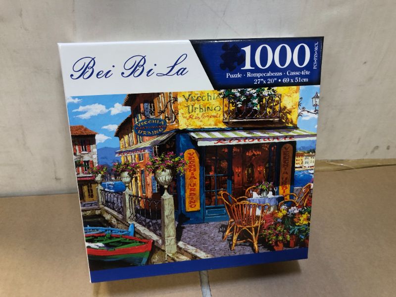 Photo 4 of 1000 Piece Puzzles for Adults Kids | VteePck Puzzle Pier Tavern Painting Educational Toys Large Puzzle | Gifts Family Games Home Decoration 20.1X27.2 Inch
