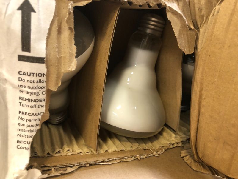 Photo 3 of --the packaging is damaged but inside is good condition -- Philips BR30 Indoor Dimmable Flood Light Bulb, 620 Lumen, Soft White Light (2710K), 65-Watt, E26 Base, 12-Pack
