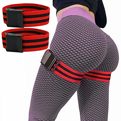 Photo 1 of Blood Flow Restriction Bands for Women - 2 Pack BFR Training Bands for Legs, High Elastic Farbric Exercise Band, 2 Inch-Wide Booty Bands for Exercising Your Butt, Fitness

