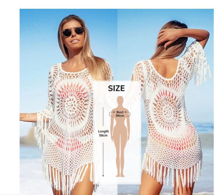 Photo 1 of Elsa Crochet Bikini Cover Up - large 
