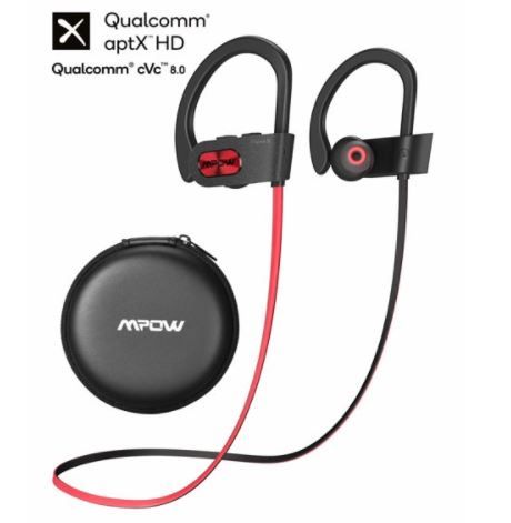 Photo 1 of Mpow Flame S Wireless Bluetooth 5.0 Headphones,PX7 Waterproof Sports headphone,CVC 8.0 Noise Cancelling Mic,W/Carrying Case, Red
