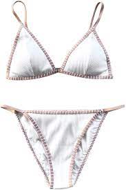 Photo 1 of CUPSHE Women's Bay of Angels Crochet Design Sexy Triangular Bikini Set size m 