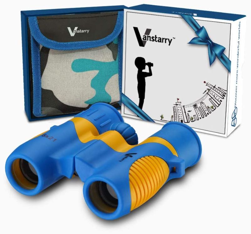 Photo 1 of Vanstarry Kids Binoculars 8x21 - Shock Proof Compact Binoculars Toy for Boys and Girls with High-Resolution Real Optics - Bird Watching, Travel, Safari, Adventure, Outdoor Fun
major damages to box