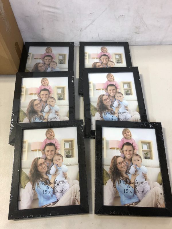 Photo 1 of 6" x 8" PICTURE FRAMES 6 PACK