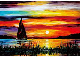 Photo 1 of SUNRISE SAILING BOAT JIGSAW PUZZLES 1000 PIECES (POSSIBLY MISSING PIECES)