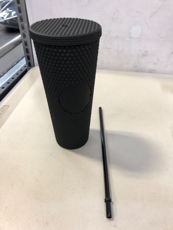 Photo 1 of 24 OZ STUDDED TUMBLR MATTE BLACK DIY USED BUT LOOKS NEW
