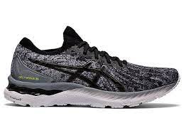 Photo 1 of ASICS GEL-NIMBUS 23 KNIT MEN SHEET ROCK/BLACK SIZE 13 DIRT ON BOTTOM OF SHOE MAJOR DAMAGES TO BOX