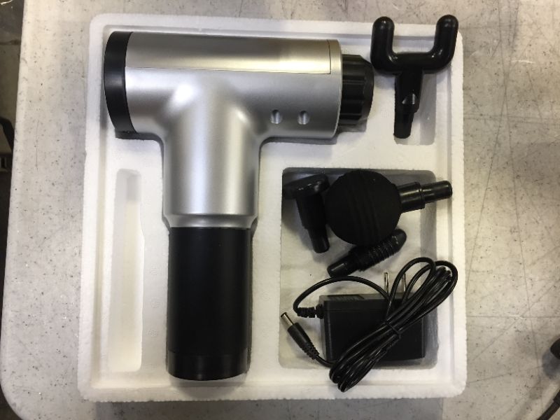 Photo 2 of Muscle Massage Gun with Warranty - Deep Tissue Percussive Handheld Cordless Massager for Sore Muscles and Stiffness - 6 Speeds of Intense Percussion
