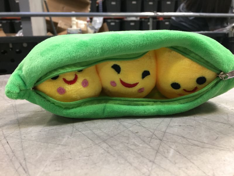 Photo 2 of Edamame Plush 3 Hidden Emoji Peas In a Pod Toy Plushies For Kids, Office & Fun


