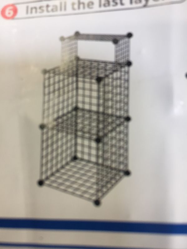 Photo 1 of Wire Cube Storage, 4-6 Tier- Cube Organizer Metal C Grids, Modular Shelves Units, Storage Bins Shelving, Closet Organizer, Ideal for Home, Office, Living Room