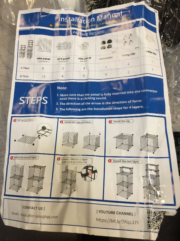 Photo 3 of Wire Cube Storage, 4-6 Tier- Cube Organizer Metal C Grids, Modular Shelves Units, Storage Bins Shelving, Closet Organizer, Ideal for Home, Office, Living Room