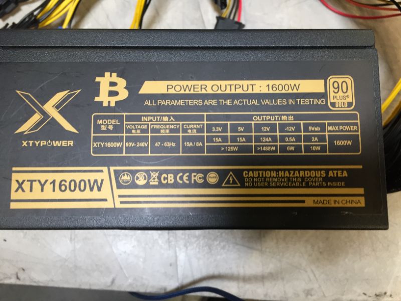 Photo 3 of Power Supply 1600 Watt XTY1600W 90 Plus Gold ATX Mining