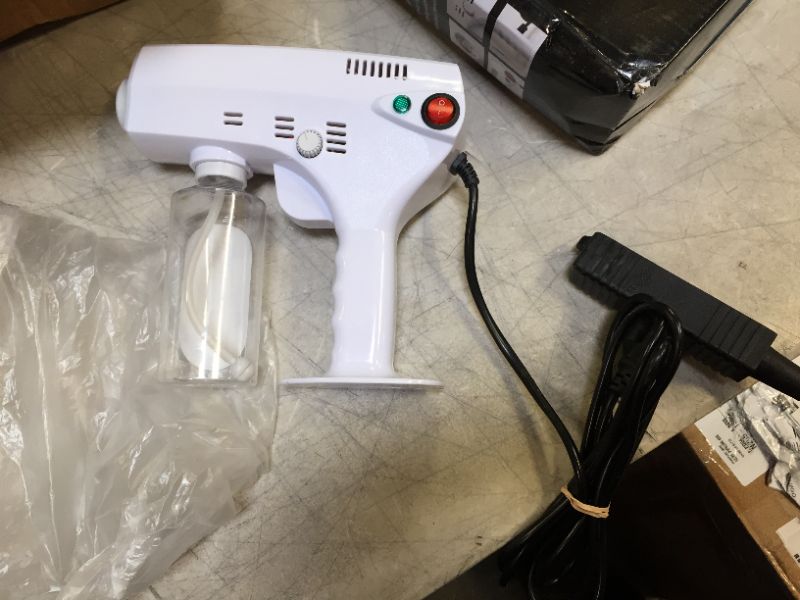 Photo 2 of Disinfection Sprayer Portable Blu-Ray Nano Steam Gun Sanitizer Spray Machine Hair Care Spa Humidifie Aerosol Water Mist Trigger for Office Home Clothes Hospital School