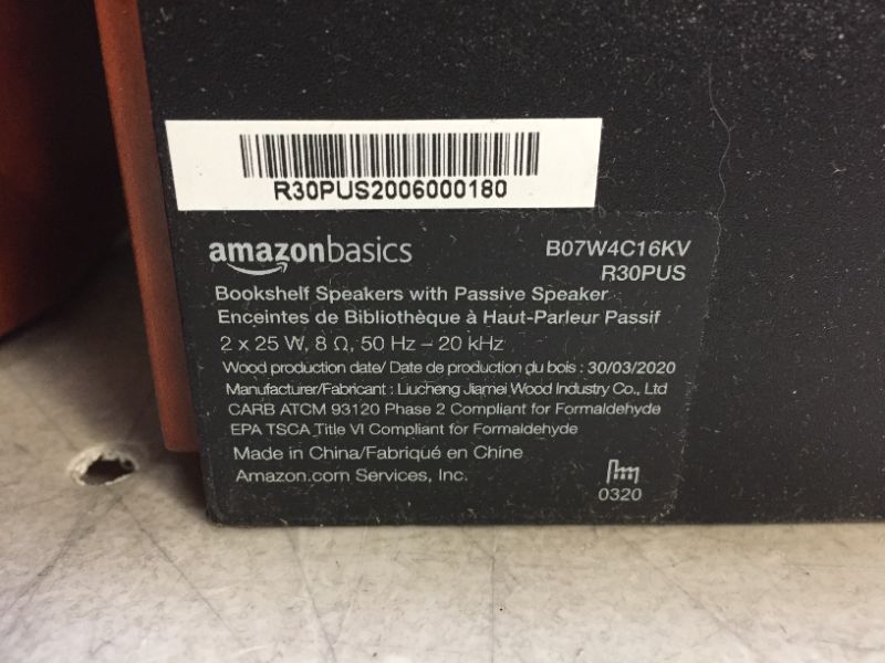 Photo 3 of Amazon Basics Bookshelf Speakers with Passive Speaker, 50W, 50-20KHz
