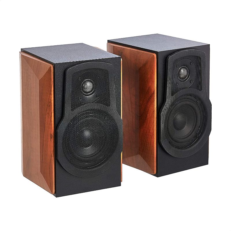 Photo 1 of Amazon Basics Bookshelf Speakers with Passive Speaker, 50W, 50-20KHz
