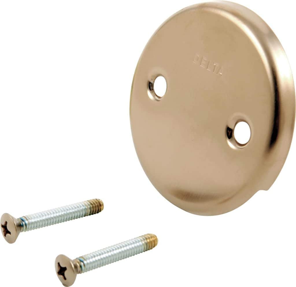 Photo 1 of Delta RP31556CZ Overflow Plate and Screws, Champagne Bronze
